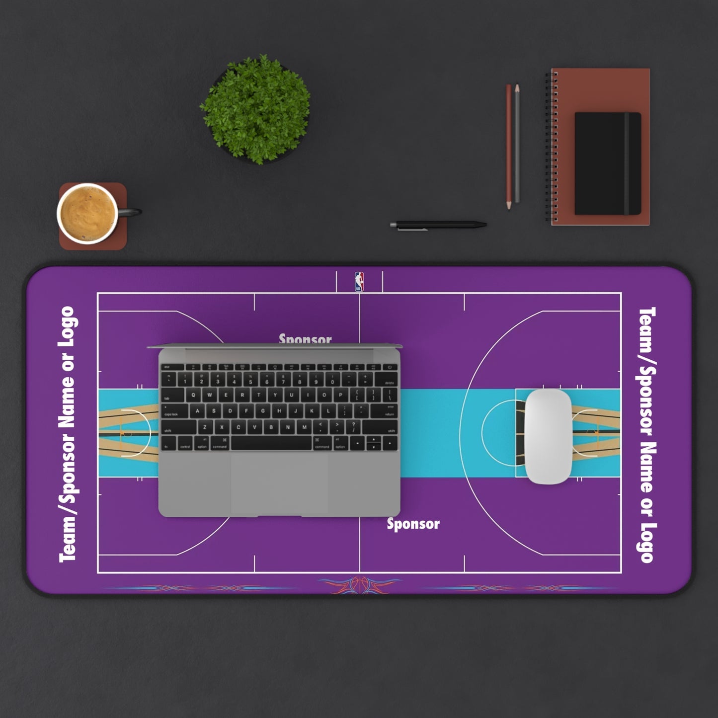Custom Pro Team Basketball Court Deskmat