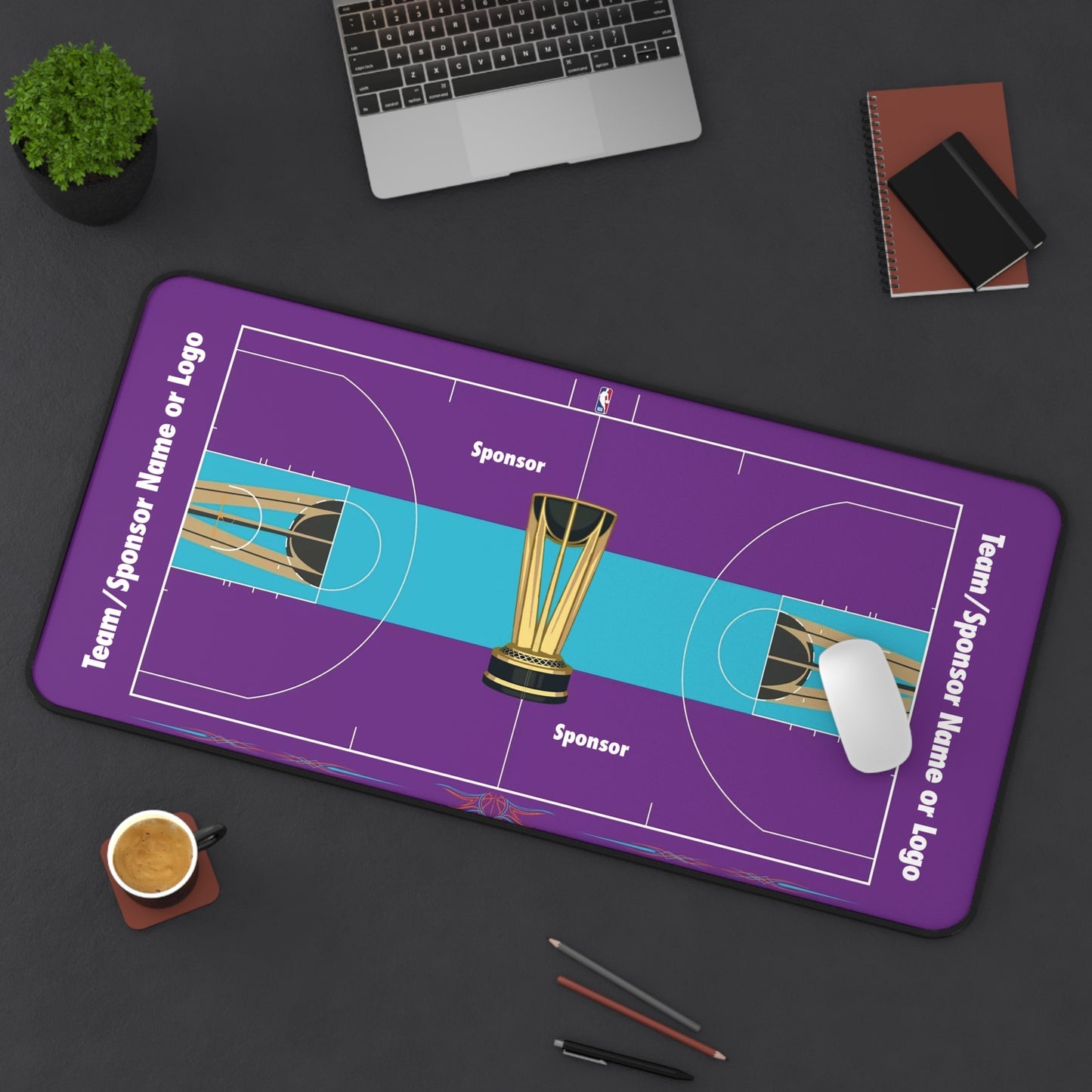 Custom Pro Team Basketball Court Deskmat
