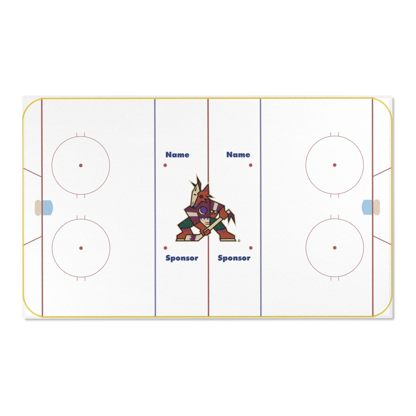 Custom Ice Hockey Floor Rug