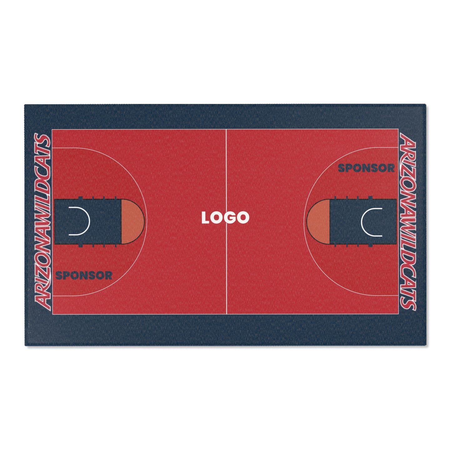 Custom Team Basketball Court Floor Rug